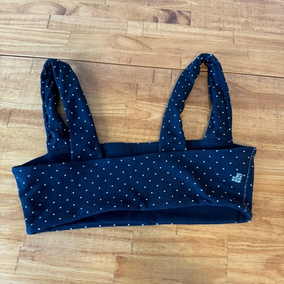 Weworewhat Black & White Polka Dot Bandeau Sports Bra Size Small - Picture 3 of 5